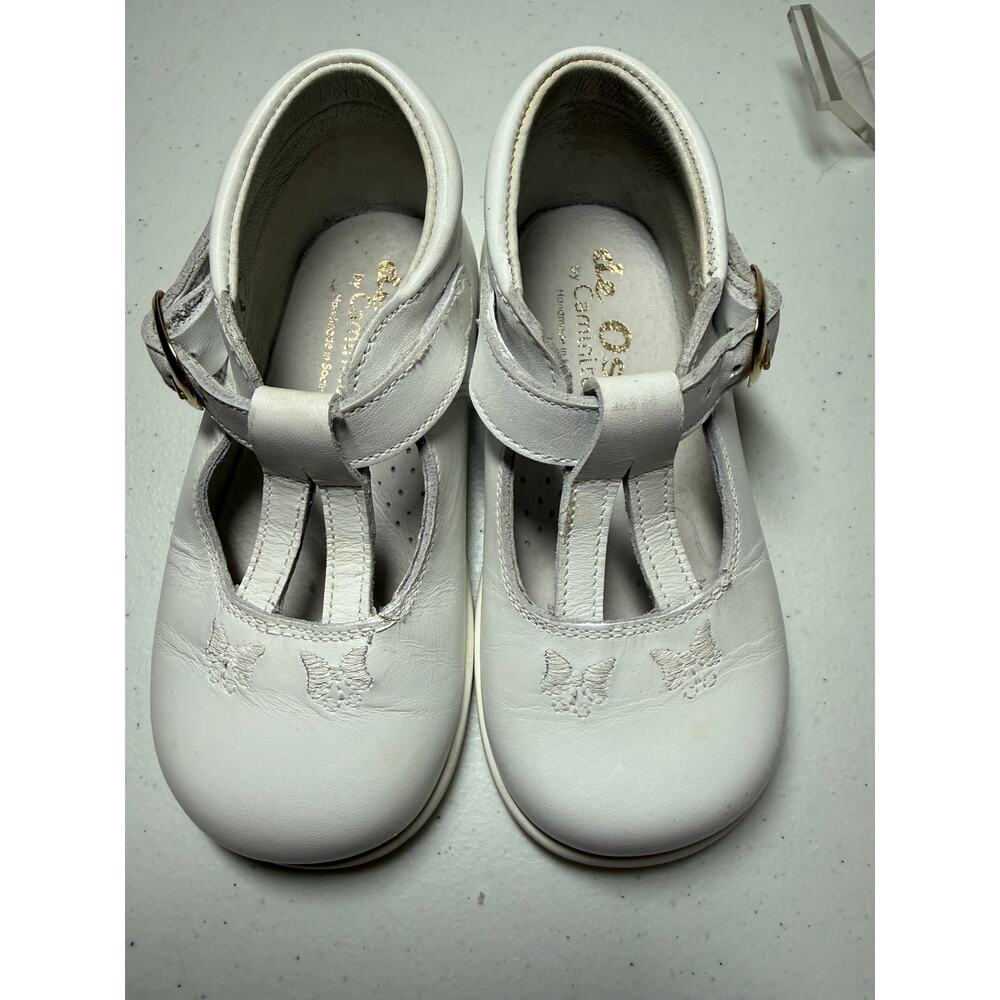 De Osu By Caminito Infant Shoes White Straps Size 6-6 1/2  Made in Spain   0194